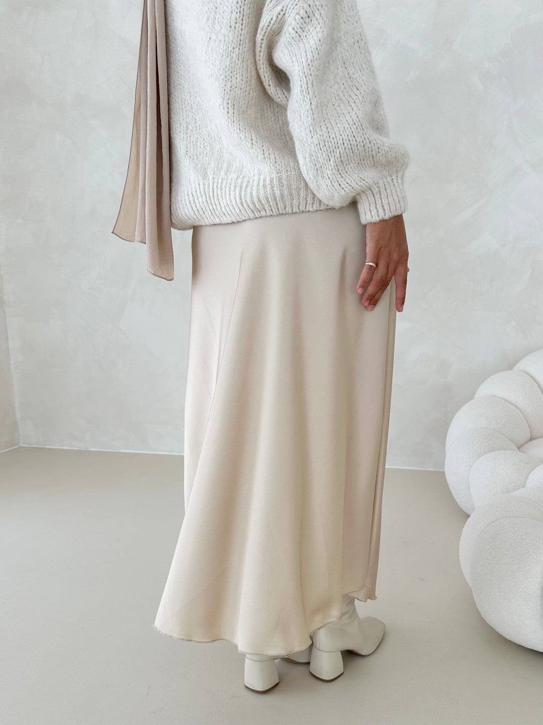Jupe en satin Leya