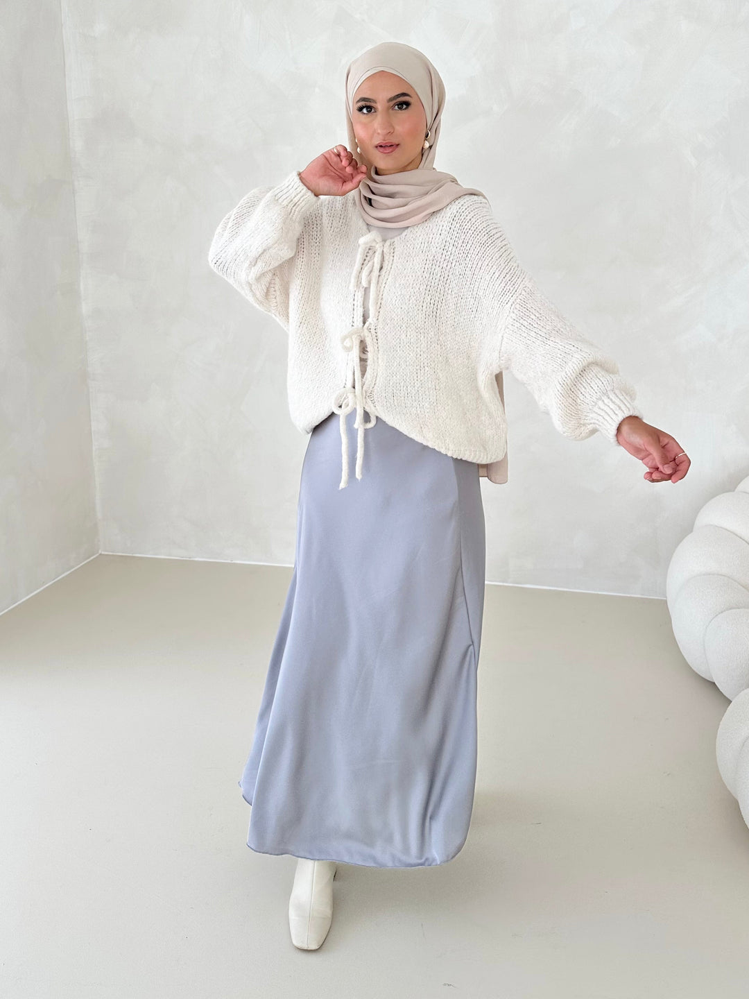 Jupe en satin Leya